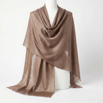 Earth Tone and Mountain Neutral Cashmere Pashmina Shawl