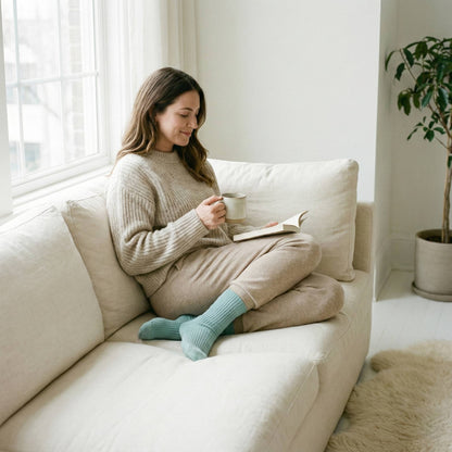 Pure Cashmere Knee Socks Women's | Solace Luxury | Handmade
