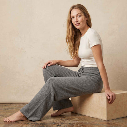 The Zenith Natural Sweatpant Undyed Himalayan Cashmere For Women