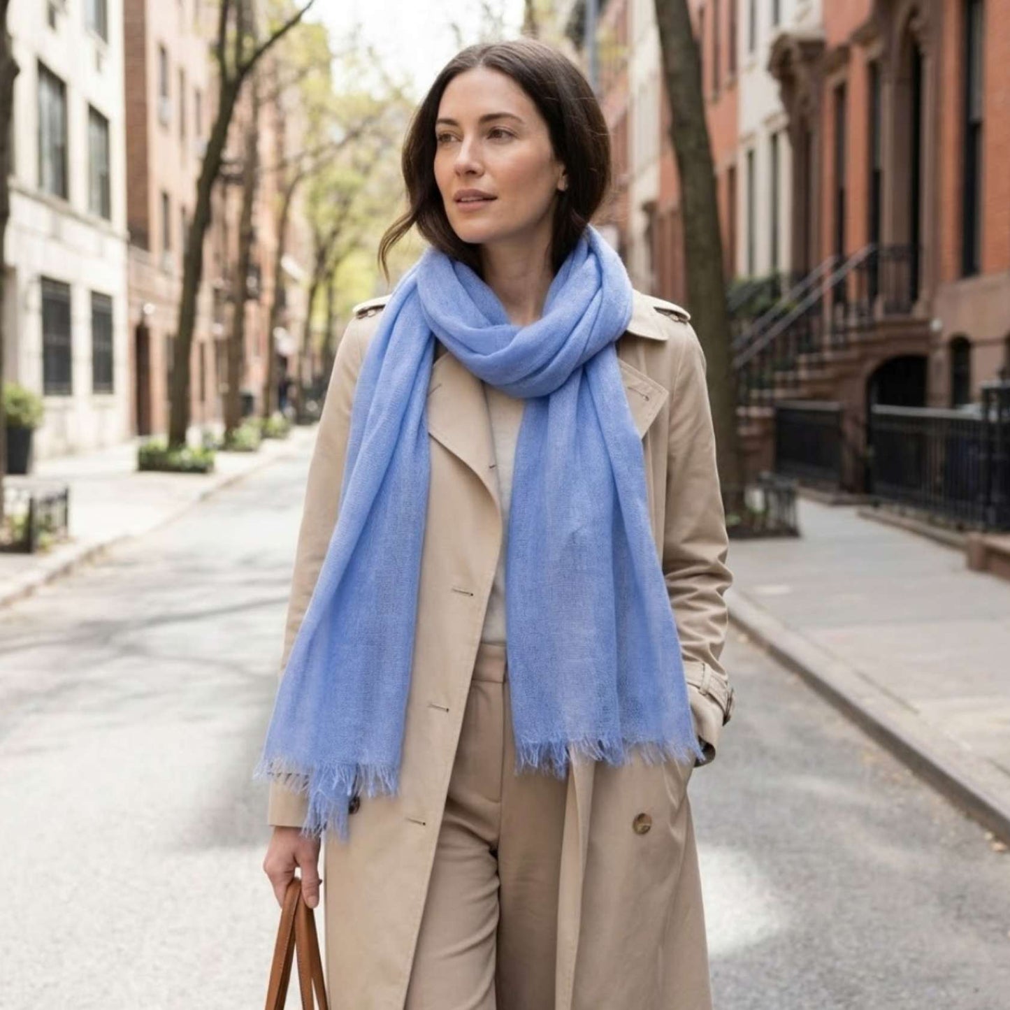 Jewel Tones and Mountain Skies Cashmere Pashmina Shawl