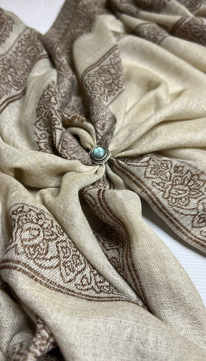 100% Pure Himalayan Cashmere Pashmina Shawl - Signature Neutral & Pattern Collection