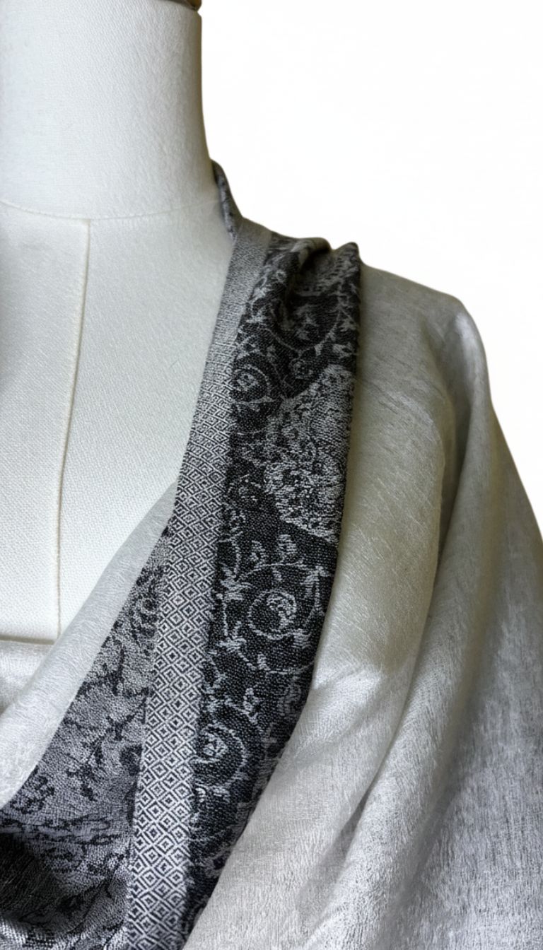 100% Pure Himalayan Cashmere Pashmina Shawl - Signature Neutral & Pattern Collection