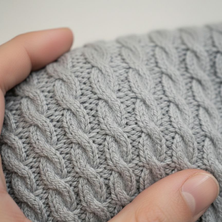 Exclusive Atlas Cable Hand-Knitted Cashmere Heather Gray Sweater