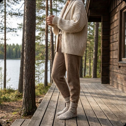 The Zenith Natural Jogger | 100% Undyed Pure Himalayan Cashmere