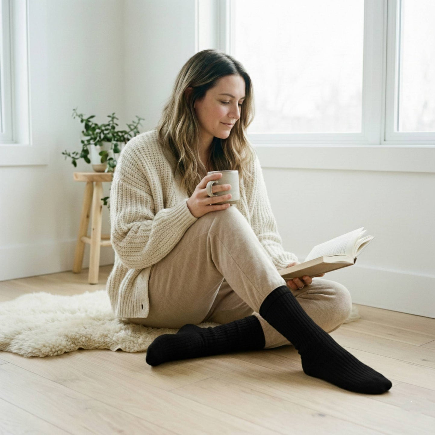 Pure Cashmere Knee Socks Women's | Solace Luxury | Handmade