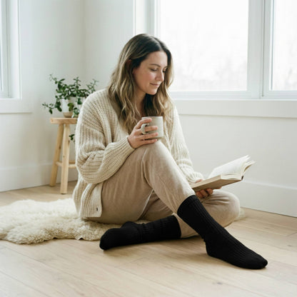Pure Cashmere Knee Socks Women's | Solace Luxury | Handmade