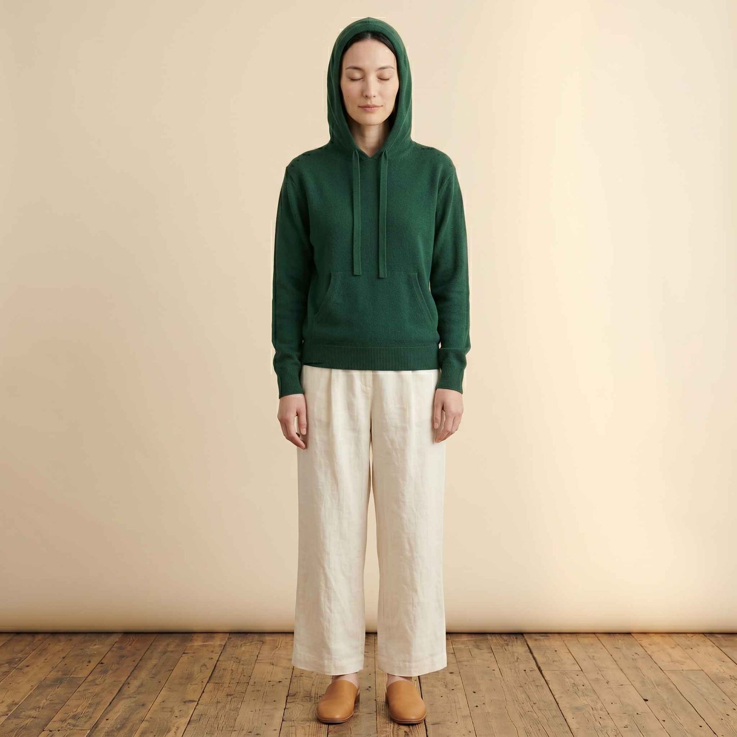 100% Cashmere Women's Pullover Hoodie — 2-Ply 16-Micron Himalayan Cashmere