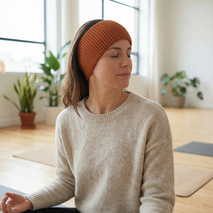 Aura Headband | 100% Pure Himalayan Cashmere Ear Warmer | 2-Ply 16 Micron Hand-Knit Wrap