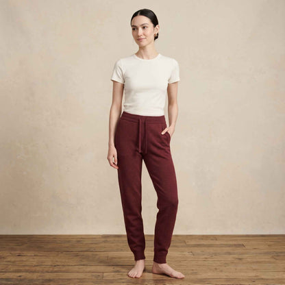The Zenith Himalayan Cashmere Jogger For Women - Red