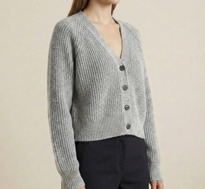 The Lhotse V-Neck Cardigan Undyed Himalayan Cashmere For Women
