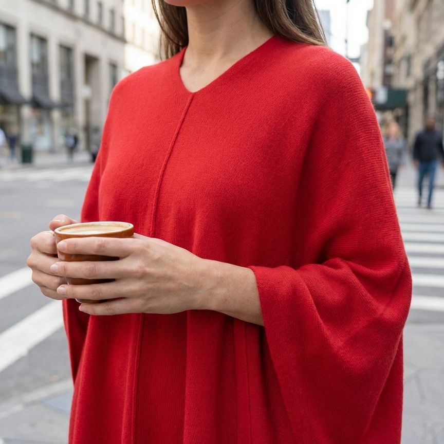 The V-Neck Poncho | 100% Pure Himalayan Cashmere