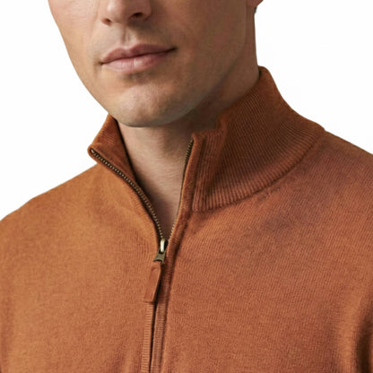 Exclusive Amber Himalayan Cashmere Half-Zip Men's Embrace Sweater