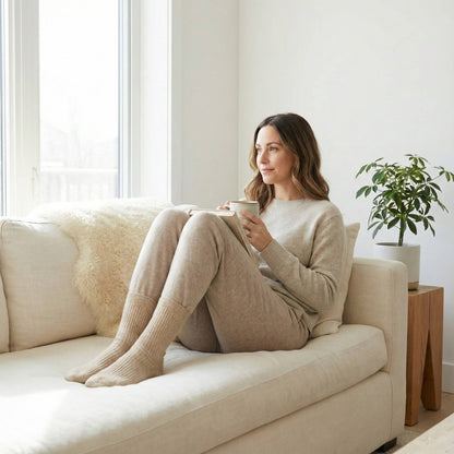 Pure Cashmere Knee Socks Women's | Solace Luxury | Handmade