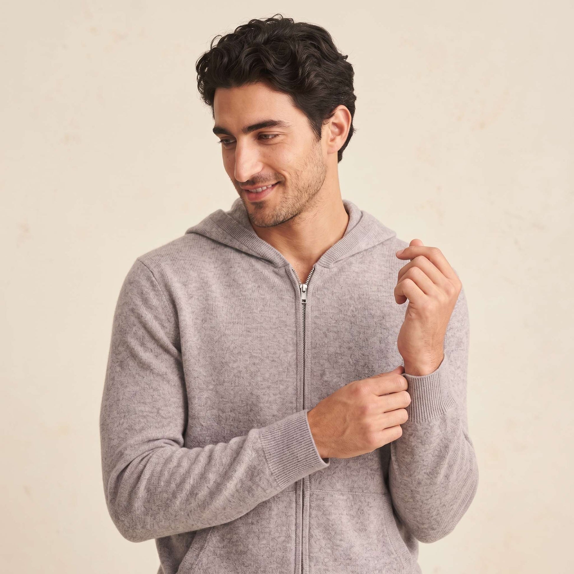 Original Kora Zip Himalayan Cashmere Hoodie For Men — Himalayan cashmere, view 52
