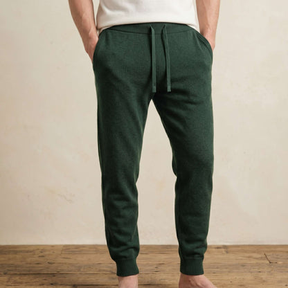 The Zenith Pure Himalayan Cashmere Jogger For Men in Pine — Himalayan cashmere, view 1