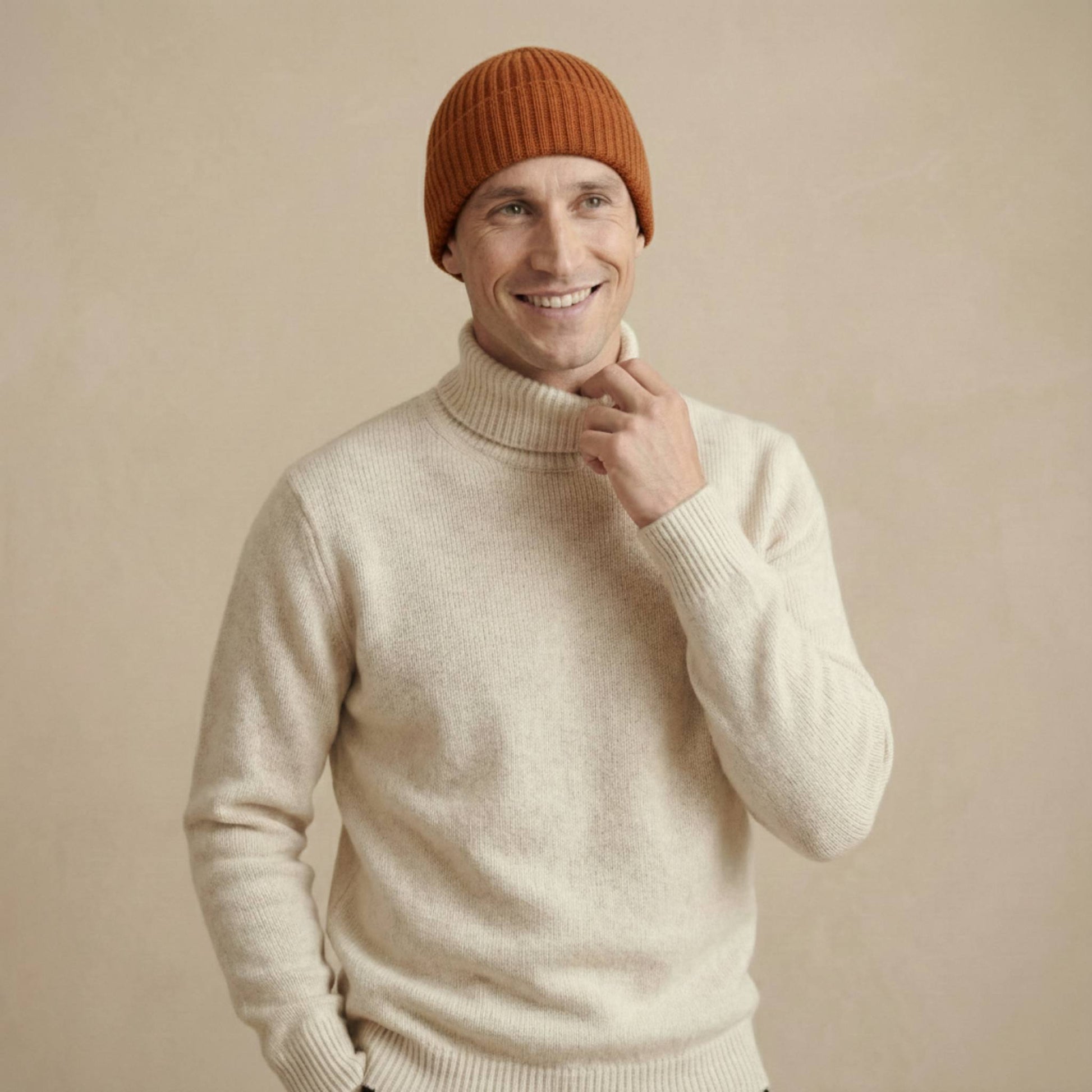 Haven Ribbed Cashmere Beanie | 100% Pure Himalayan Men