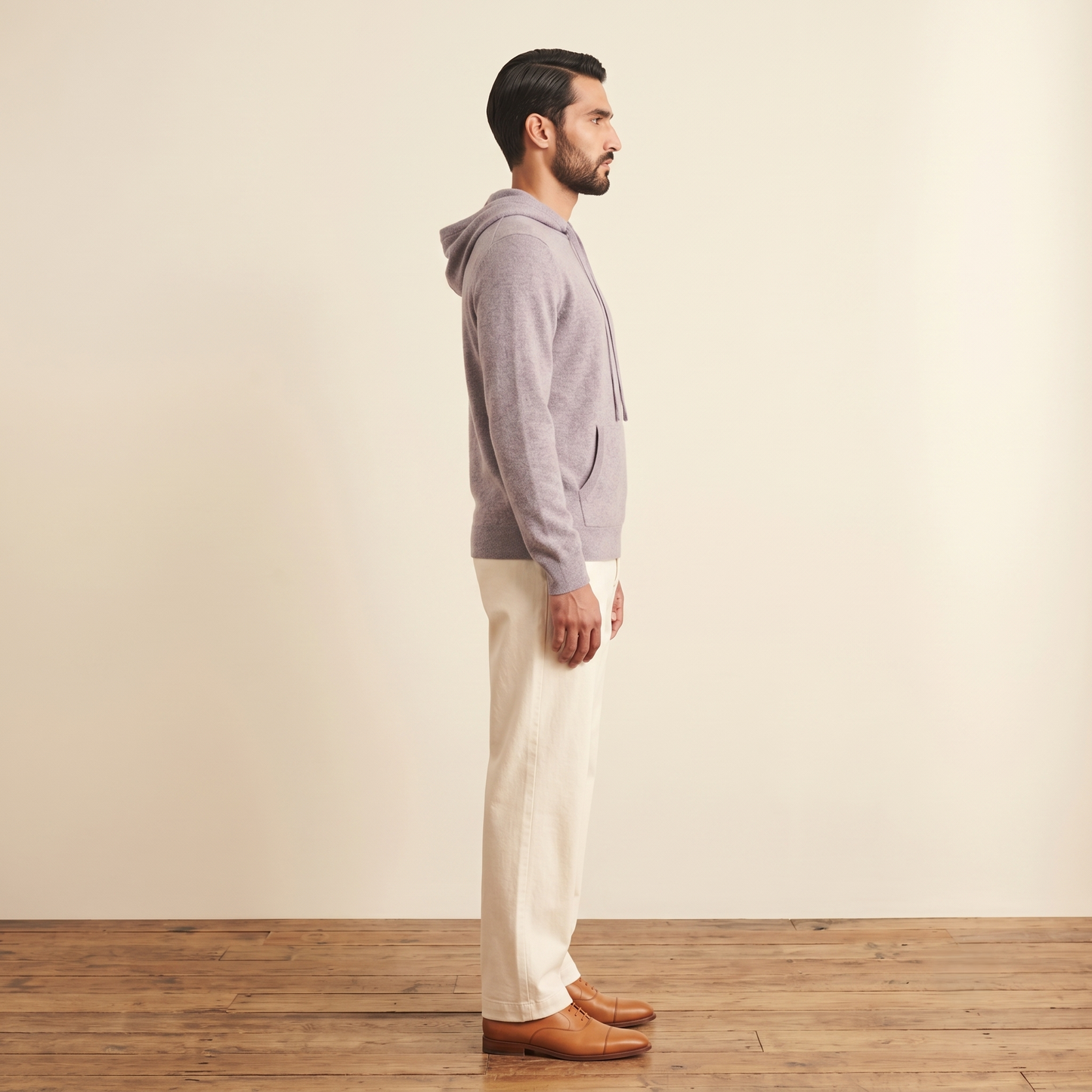 Mustang Himalayan Cashmere Hand-Finished Hoodie For Men
