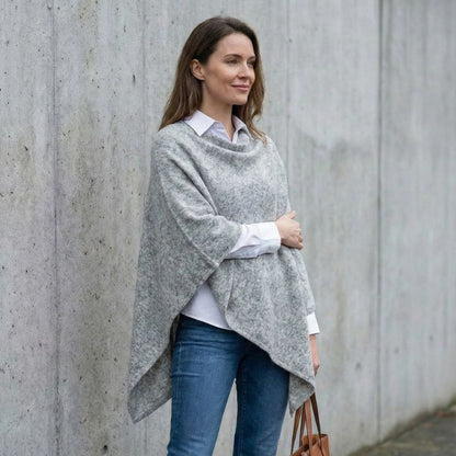 The V-Neck Poncho | 100% Undyed Pure Himalayan Cashmere