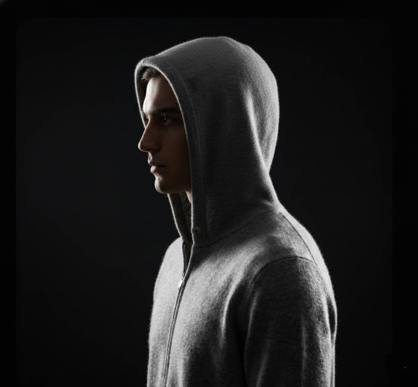 Exclusive Light Grey Melange Kora Zip Hoodie