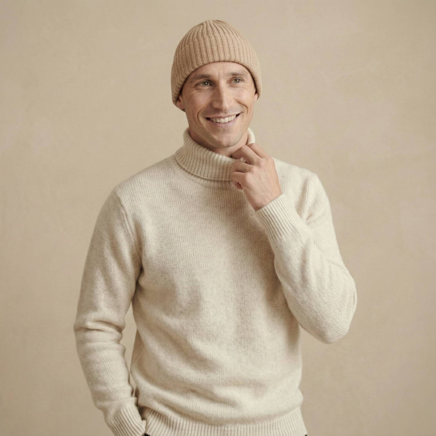 Haven Ribbed Cashmere Beanie | 100% Pure Himalayan Men