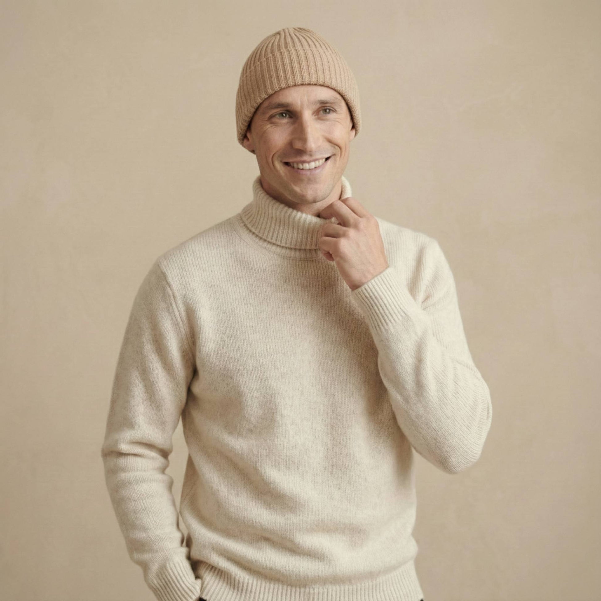 Haven Ribbed Cashmere Beanie | 100% Pure Himalayan Men