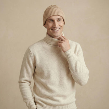 Haven Ribbed Cashmere Beanie | 100% Pure Himalayan Men