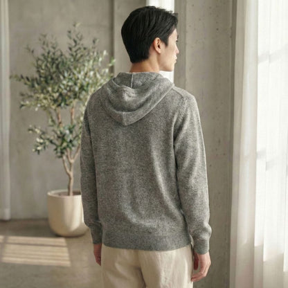 Heather Gray Original Zip Hoodie | 100% Pure Himalayan Cashmere