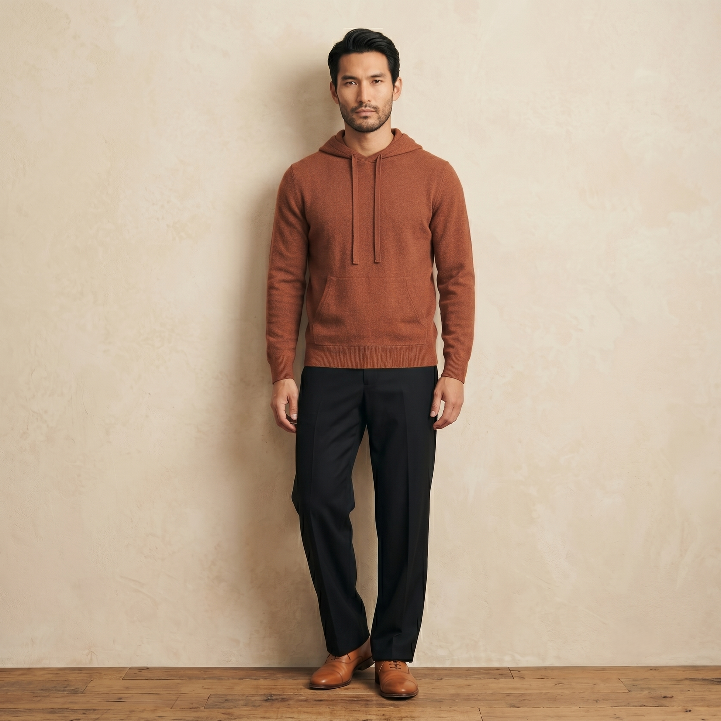 Mustang Himalayan Cashmere Hand-Finished Hoodie For Men