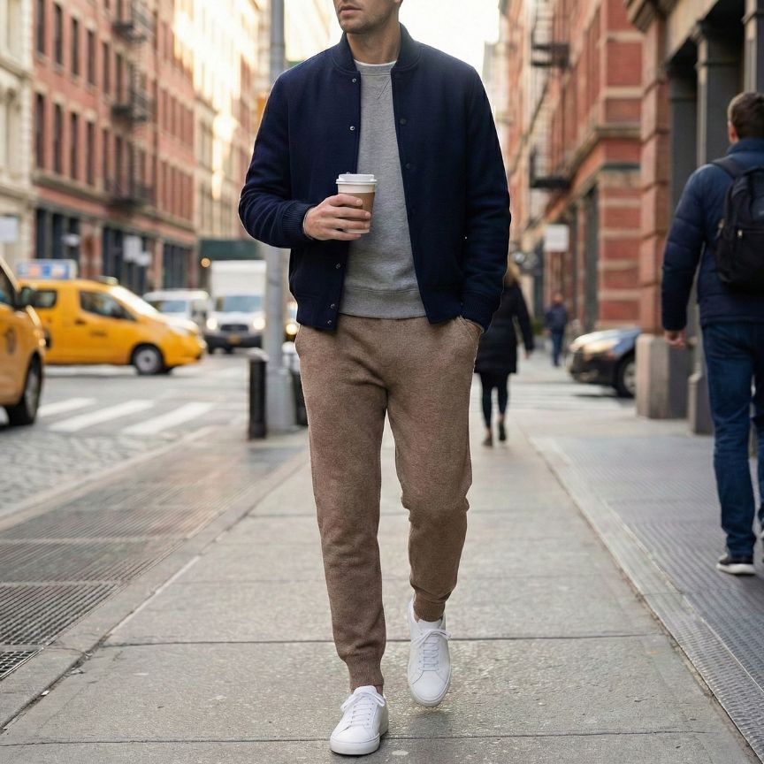 Oatmeal Melange Exclusive Himalayan Cashmere Zenith Natural Jogger