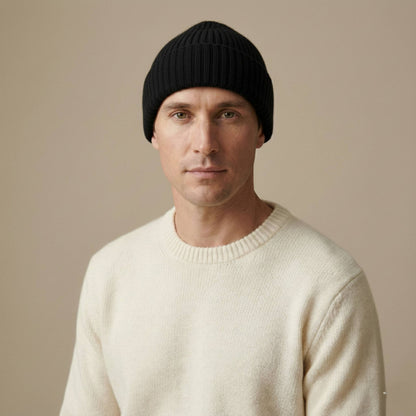 Haven Ribbed Cashmere Beanie | 100% Pure Himalayan Men