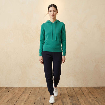 100% Cashmere Women's Pullover Hoodie — 2-Ply 16-Micron Himalayan Cashmere