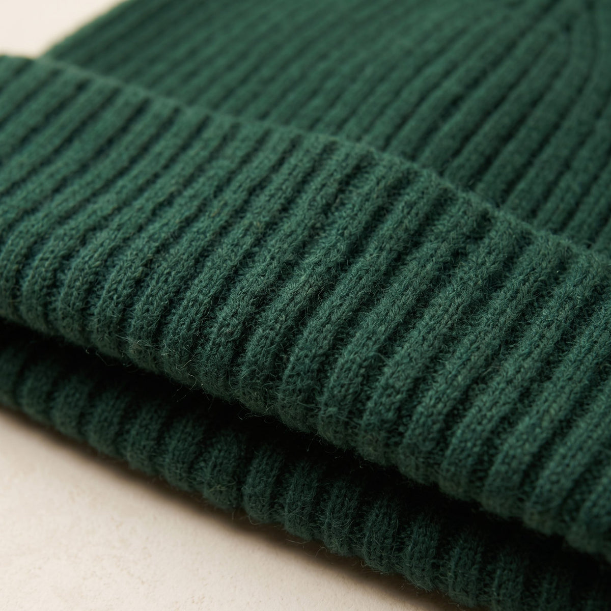WRPN Women's Cashmere Beanie - Haven Ribbed Pine 2