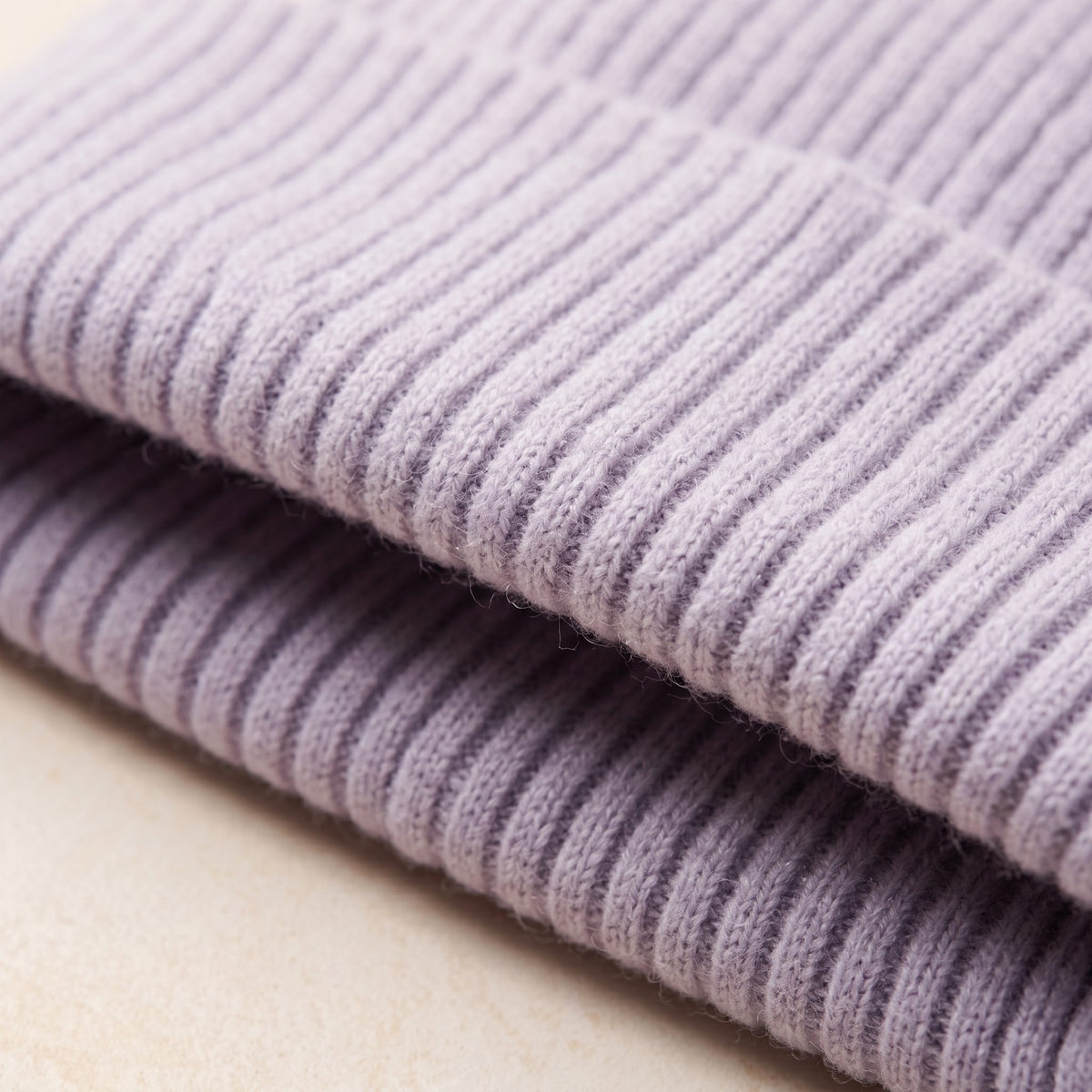WRLI Women's Cashmere Beanie - Haven Ribbed Lilac 1