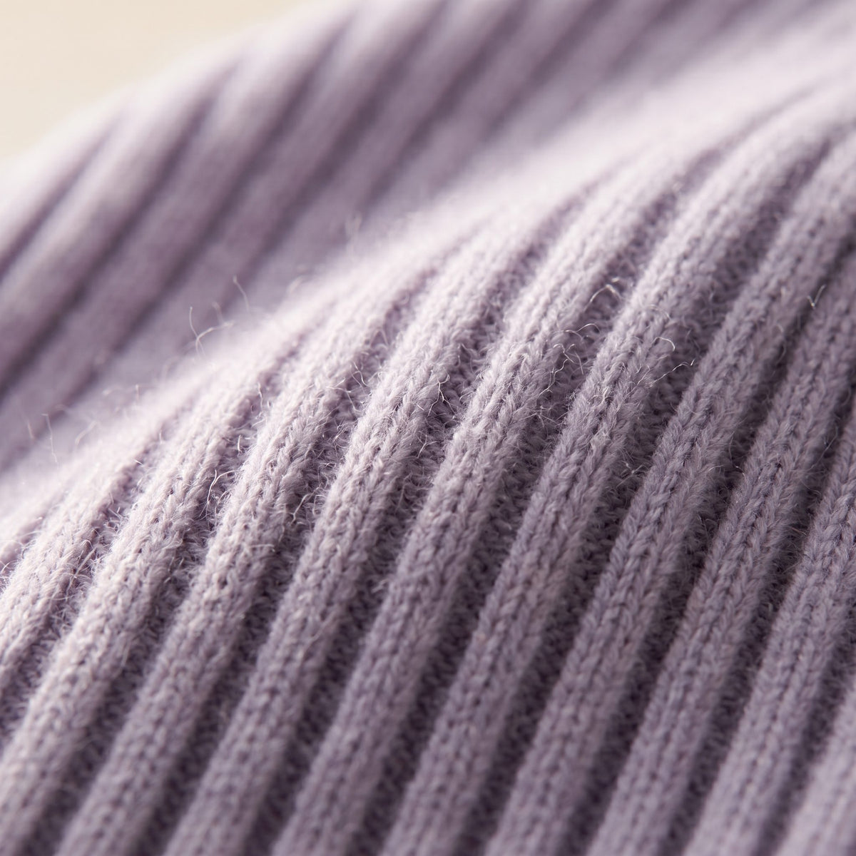 WRLI Women's Cashmere Beanie - Haven Ribbed Lilac 2