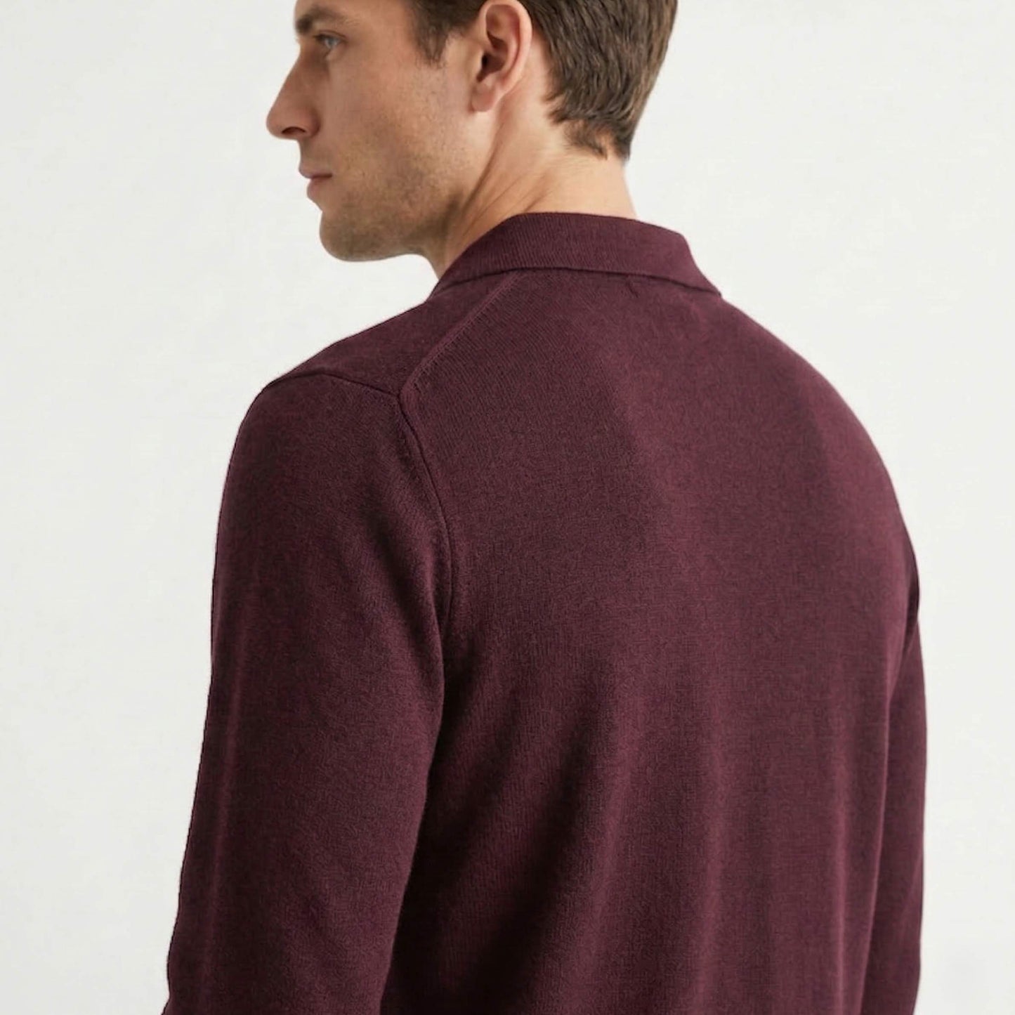 Pure Cashmere Polo Sweater | Men's Johnny Collar | 250g Himalayan Cashmere | Handcrafted in Nepal | Lumusae