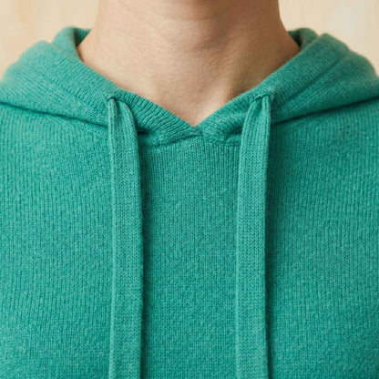 100% Cashmere Women's Pullover Hoodie — 2-Ply 16-Micron Himalayan Cashmere
