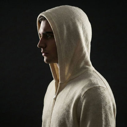 Off-White Original 100% Pure Himalayan Cashmere Zip Hoodie