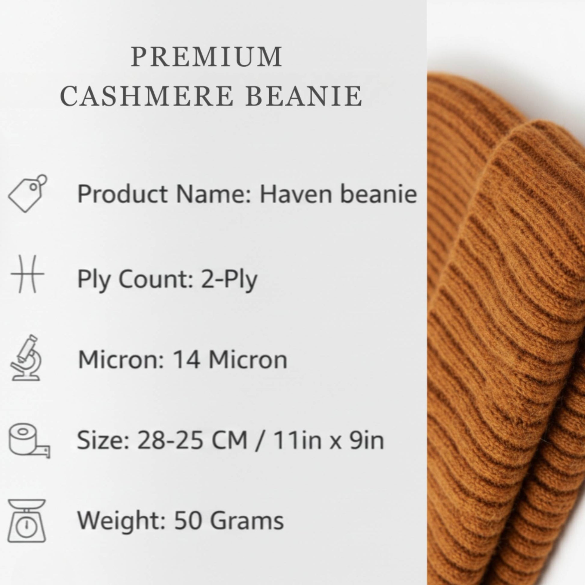Haven Ribbed Cashmere Beanie | 100% Pure Himalayan Men