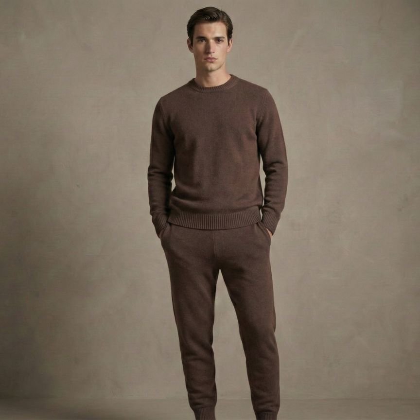 Brown 100% Pure Himalayan Cashmere Zenith Jogger 