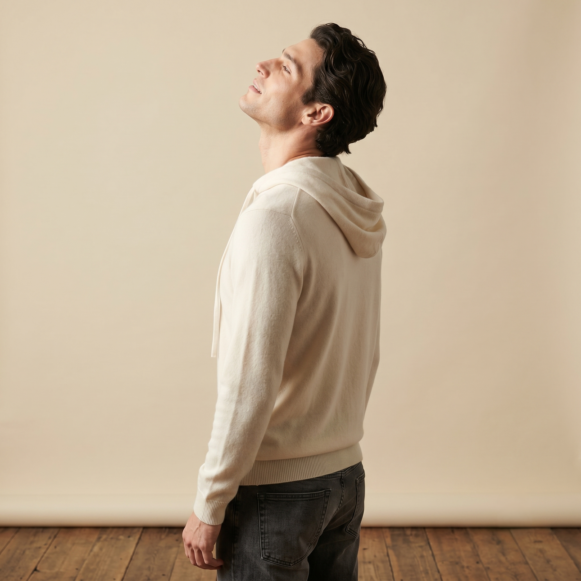 Mustang Himalayan Cashmere Hand-Finished Hoodie For Men