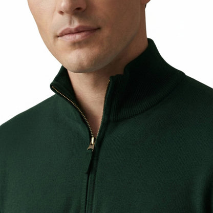 Authentic Pine Cashmere Half-Zip Men's Embrace Sweater