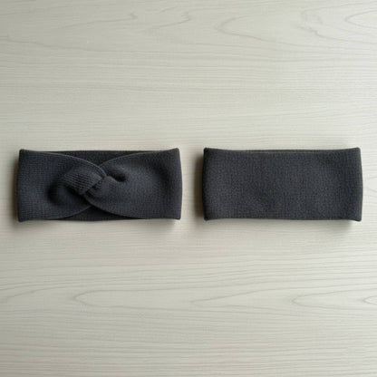 The Gomba Band | Twisted Front 100% Pure Cashmere Headband | 2-Ply 16 Micron Hand-Knit Ear Warmer