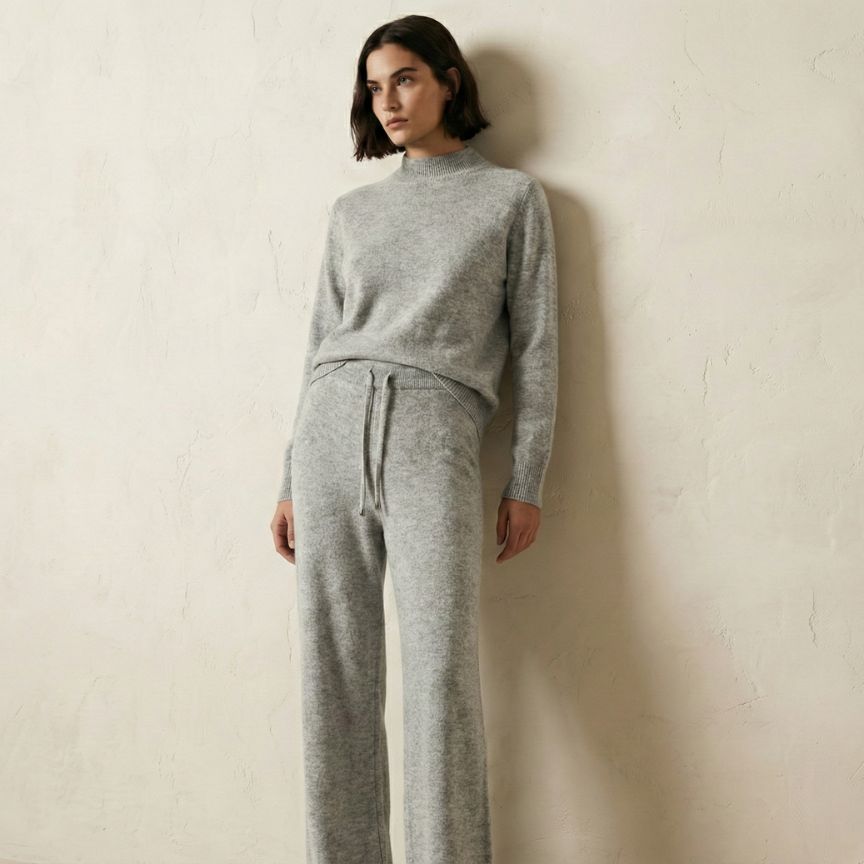 The Zenith Natural Sweatpant Undyed Himalayan Cashmere For Women