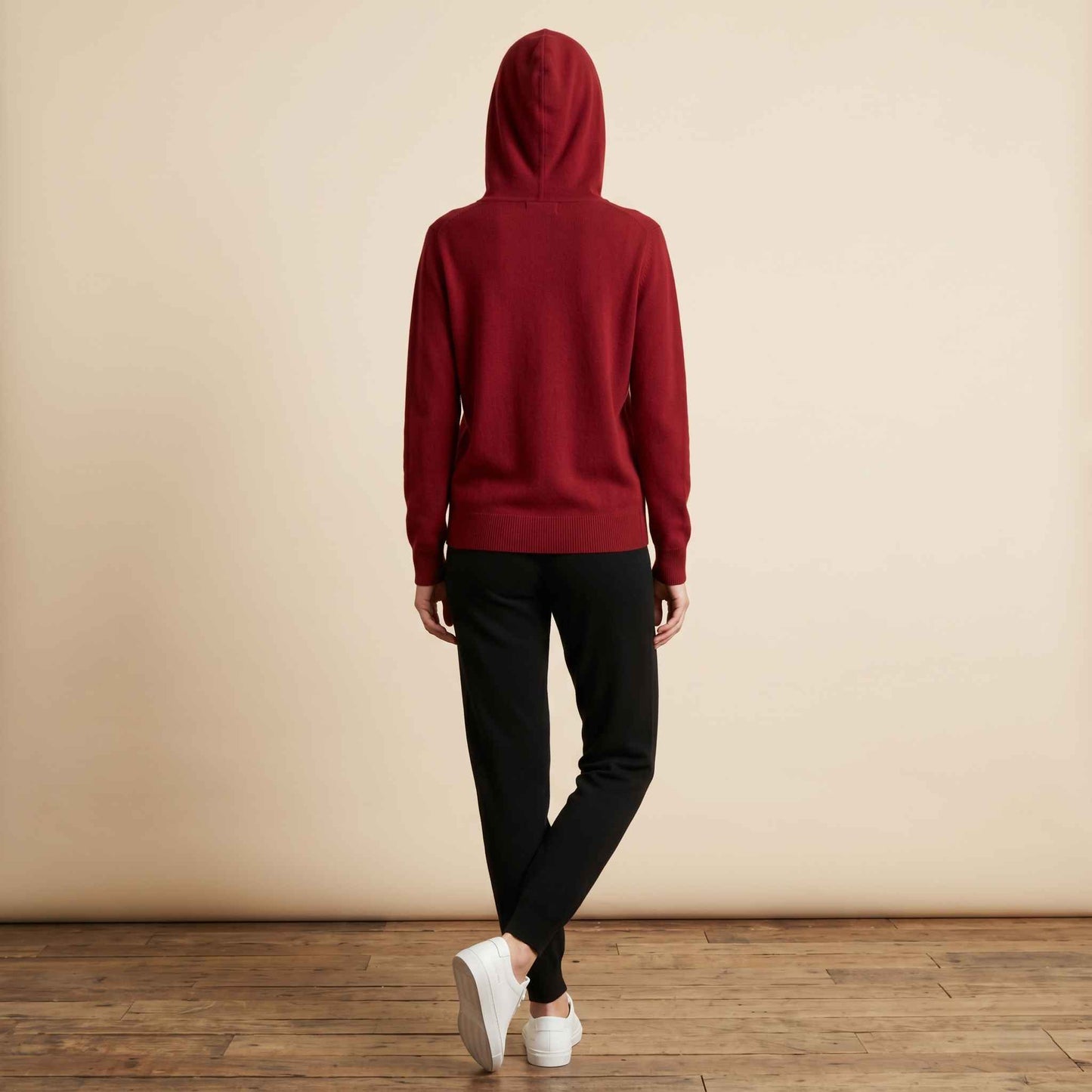 100% Cashmere Women's Pullover Hoodie — 2-Ply 16-Micron Himalayan Cashmere