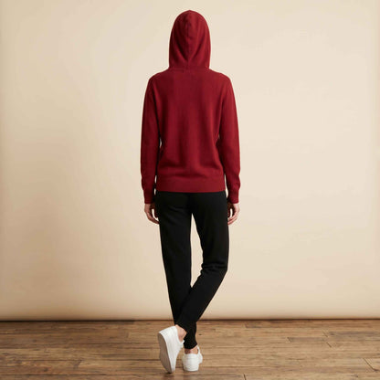 100% Cashmere Women's Pullover Hoodie — 2-Ply 16-Micron Himalayan Cashmere