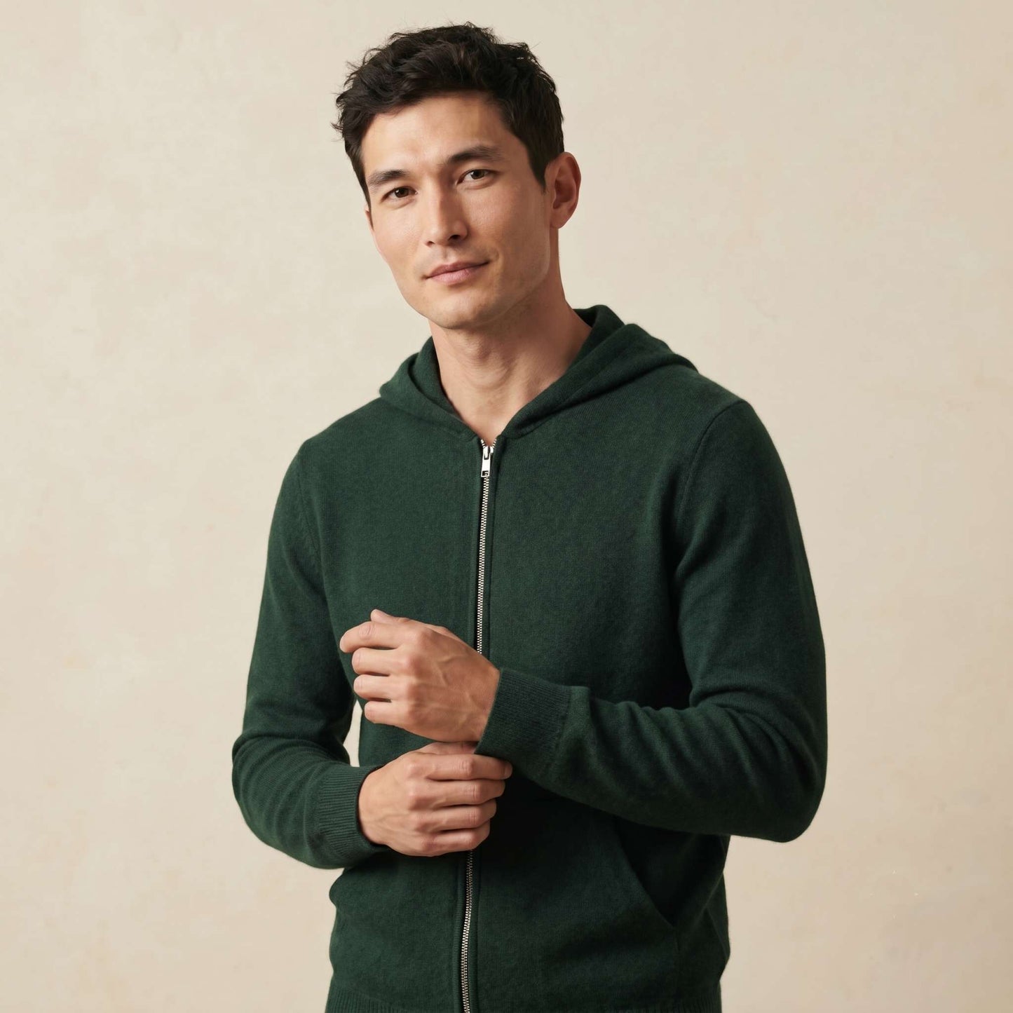 Original Kora Zip Himalayan Cashmere Hoodie For Men — Himalayan cashmere, view 24