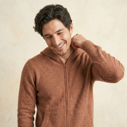Original Kora Zip Himalayan Cashmere Hoodie For Men — Himalayan cashmere, view 48