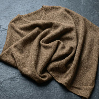 The V-Neck Poncho | 100% Undyed Pure Himalayan Cashmere