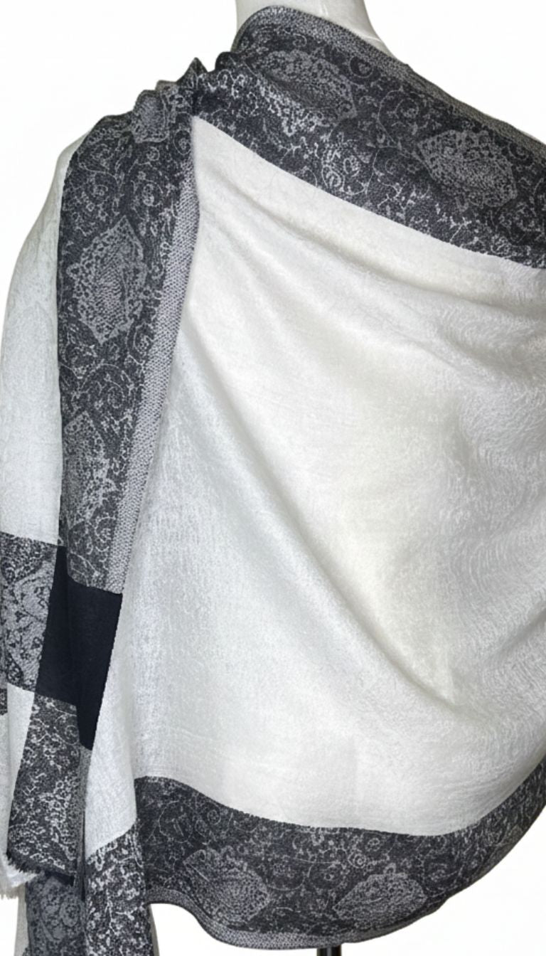 100% Pure Himalayan Cashmere Pashmina Shawl - Signature Neutral & Pattern Collection