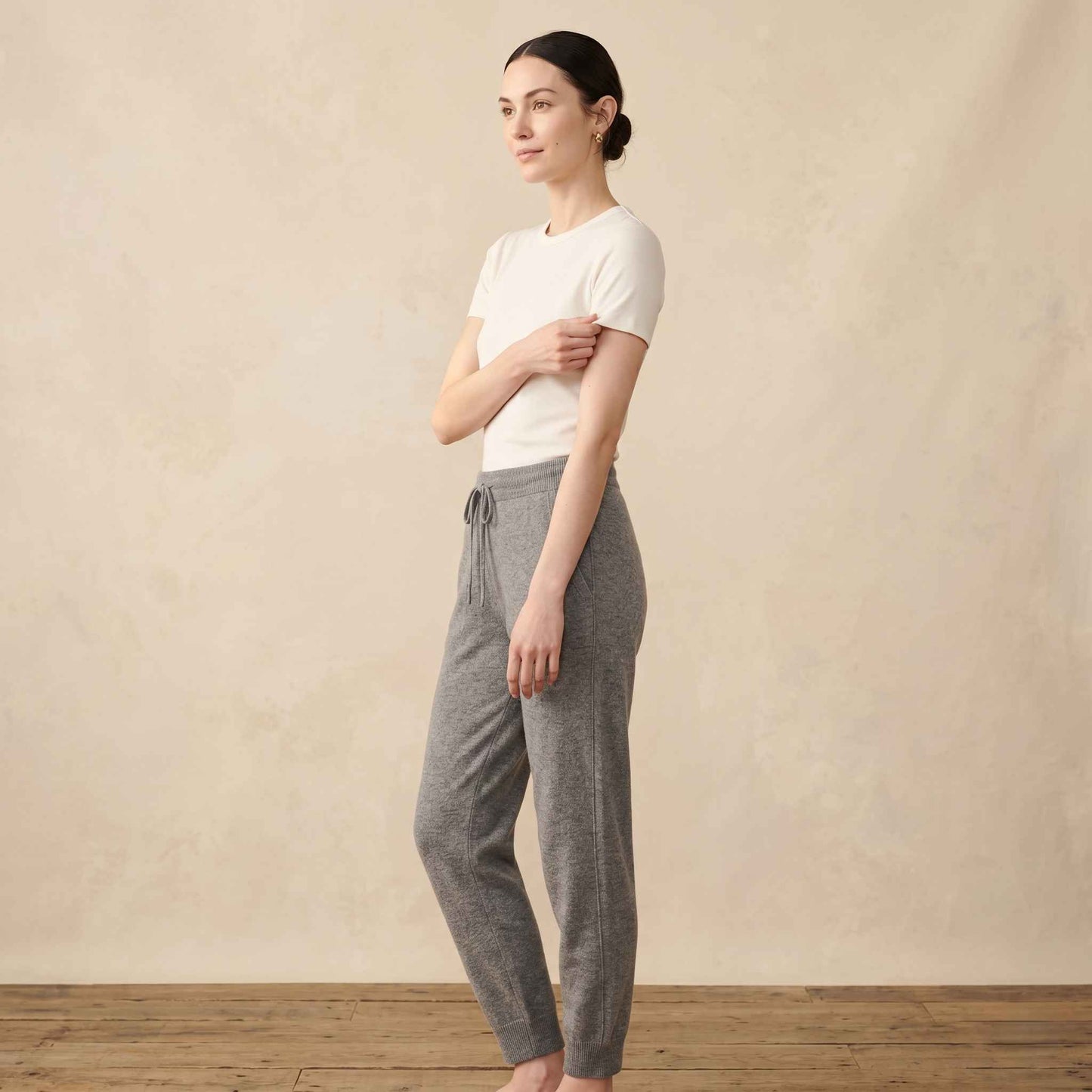The Zenith Natural Jogger Undyed Himalayan Cashmere For Women